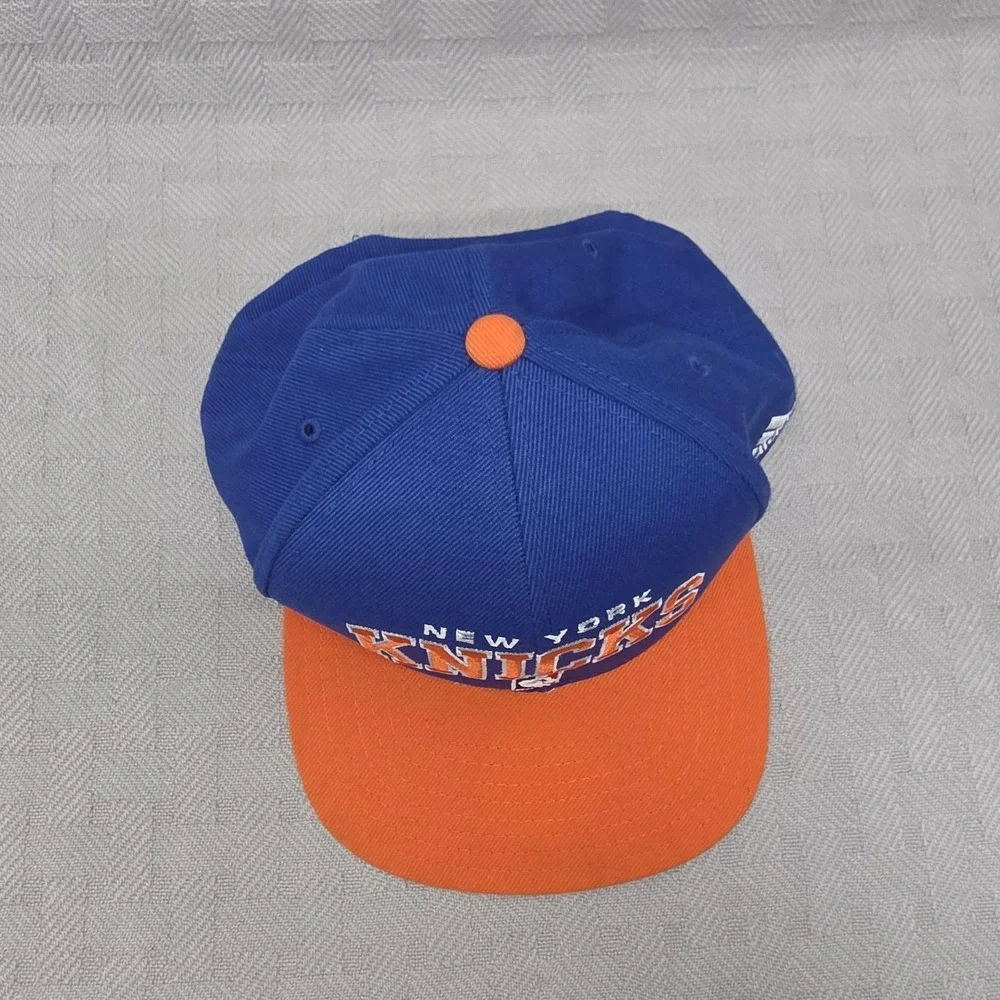 New York Knicks Hat Cap Snap Back Mens One Size Blue NBA Basketball Adidas